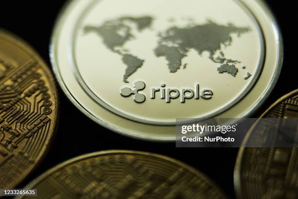 Representation of Ripple cryptocurrency is seen in this illustration photo taken in Krakow, Poland on June 4, 2021.