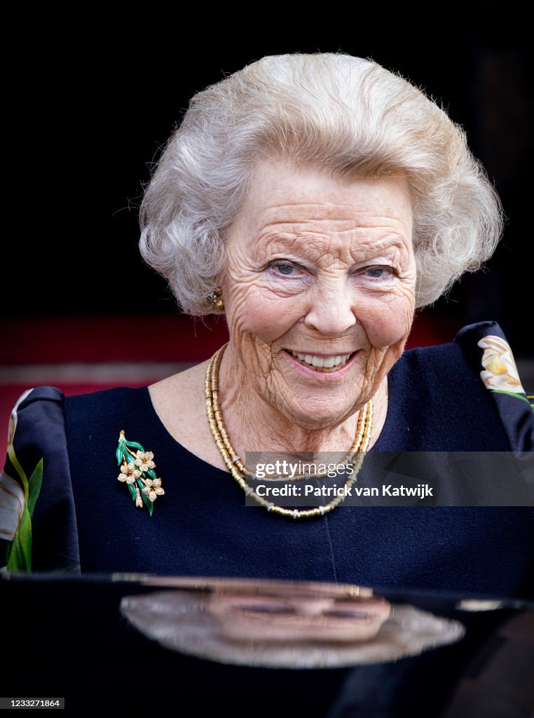 Princess Beatrix Of The Netherlands Attends Zilveren Anjers Award Ceremony In Amsterdam