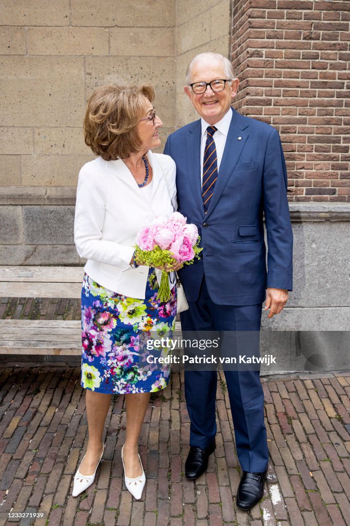 Princess Margriet Of The Netherlands And Pieter van Vollenhoven Visit Farewell College In Nijmegen
