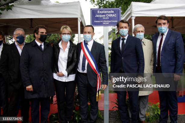 President of the General Council of Correze Pascal Coste, French deputy 'Les Republicains' Christian Jacob, Claude Chirac, daughter of late former...