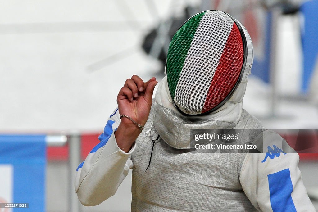 Andrea Baldini Italian fencer, athlete of the sports center...