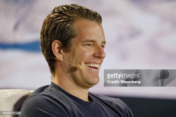 Tyler Winklevoss, chief executive officer and co-founder of Gemini Trust Co., speaks during the Bitcoin 2021 conference in Miami, Florida, U.S., on...