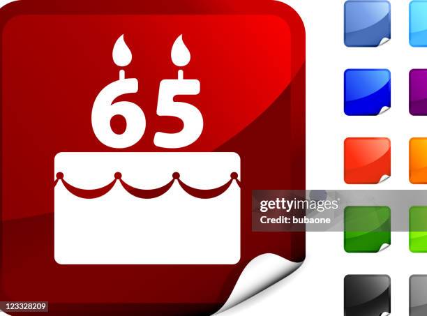 stockillustraties, clipart, cartoons en iconen met retirement celebration cake internet royalty free vector art - number 65