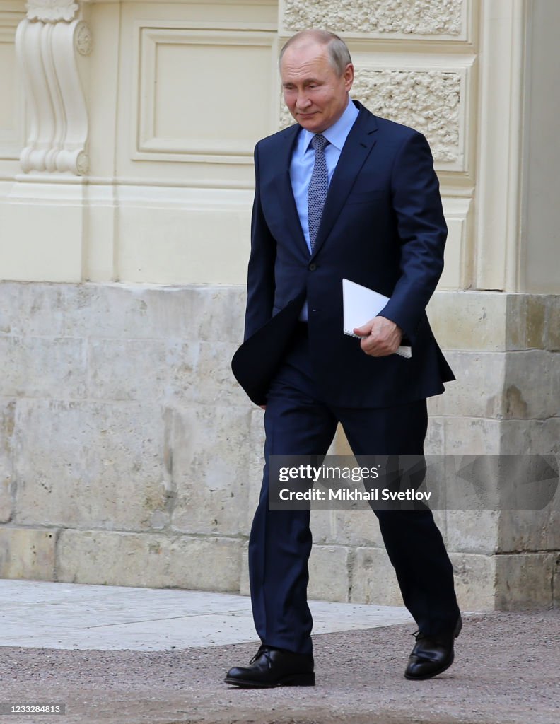 President Putin Opens Monument To Alexander III