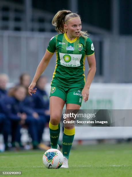 Jaimy Ravensbergen of ADO Den Haag Women during the Dutch KNVB Beker Women match between ADO Den Haag v PSV at the Yanmar Stadium on June 5, 2021 in...