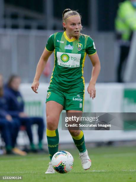 Jaimy Ravensbergen of ADO Den Haag Women during the Dutch KNVB Beker Women match between ADO Den Haag v PSV at the Yanmar Stadium on June 5, 2021 in...