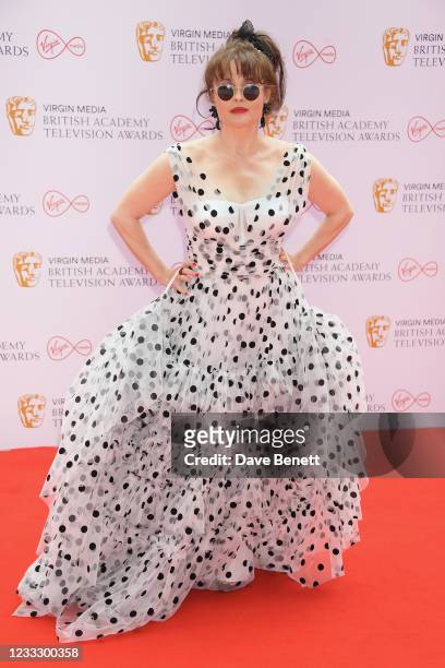 Helena Bonham Carter arrives at the Virgin Media British Academy Television Awards 2021 at Television Centre on June 6, 2021 in London, England.