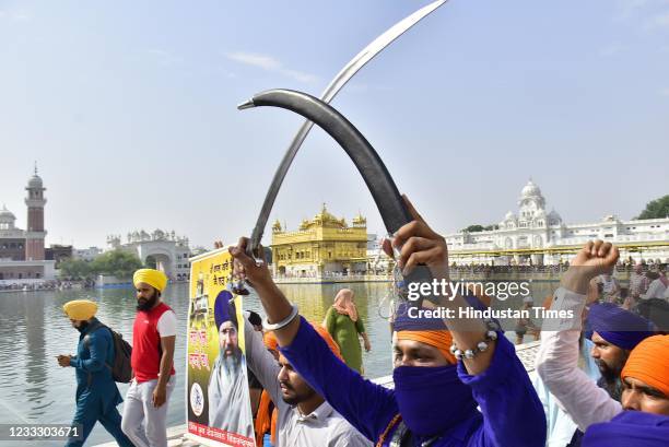 Members of various hardline Sikh organisations raised pro-Khalistan slogans during the 37th anniversary observances of Operation Blue Star at Golden...