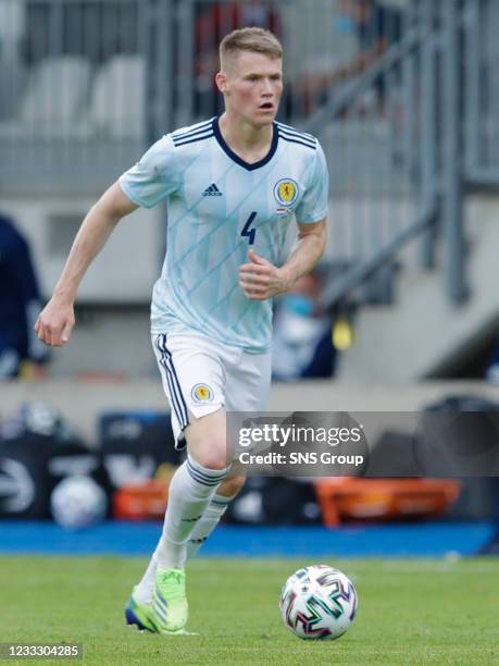 Scott McTominay in action for Scotland during a friendly match between Luxembourg and Scotland at the Stade Josy Barthel on June 06 in Luxembourg,...