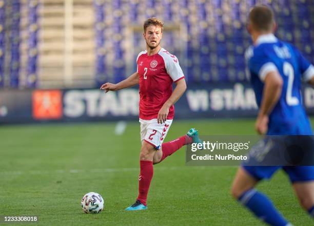 Denmarks Joachim Andersen during the friendly pre Euro 2021 match between Denmark and Bosnia and Herzegovina at Broendby Stadium, Copenhagen, Denmark...