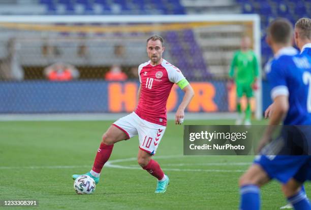 Denmarks Christian Eriksen during the friendly pre Euro 2021 match between Denmark and Bosnia and Herzegovina at Broendby Stadium, Copenhagen,...