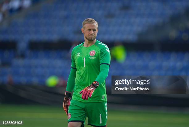 Denmarks Kasper Schmeichel during the friendly pre Euro 2021 match between Denmark and Bosnia and Herzegovina at Broendby Stadium, Copenhagen,...