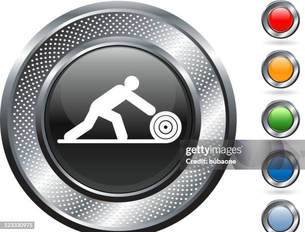 carpenter royalty free vector art on metallic button - carpet stock illustrations