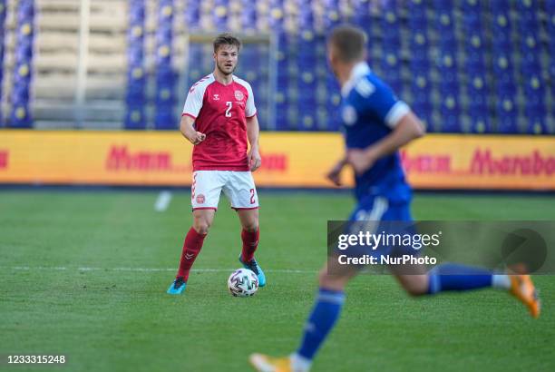 Denmarks Joachim Andersen during the friendly pre Euro 2021 match between Denmark and Bosnia and Herzegovina at Broendby Stadium, Copenhagen, Denmark...