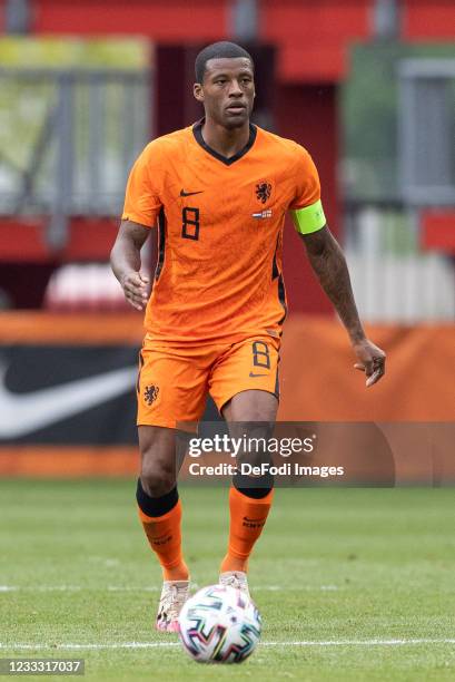 Georginio Wijnaldum of Netherlands Controls the ball during the international friendly match between Netherlands and Georgia at De Grolsch Veste...