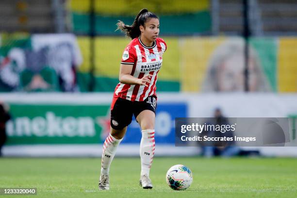 Naomi Pattiwael of PSV Women during the Dutch KNVB Beker Women match between ADO Den Haag v PSV at the Yanmar Stadium on June 5, 2021 in Almere...