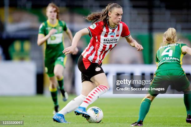 Romee Leuchter of PSV Women during the Dutch KNVB Beker Women match between ADO Den Haag v PSV at the Yanmar Stadium on June 5, 2021 in Almere...