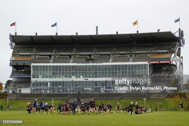 General view during the Hawthorn training session at Waverley Park on June 08, 2021 in Melbourne, Australia.