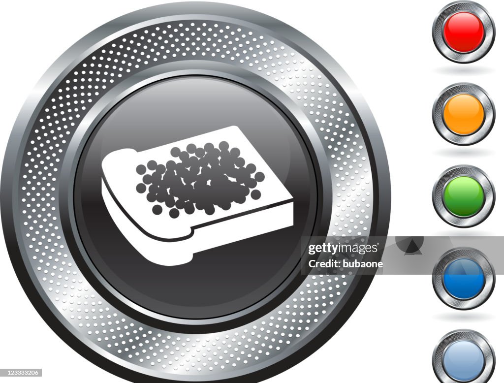 Black caviar sandwich royalty free vector art