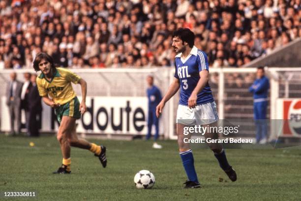 Eric Pecout of Nantes and Olivier Borel of Auxerre during the French Cup Final match between FC Nantes and AJ Auxerre, at Parc des Princes, Paris,...