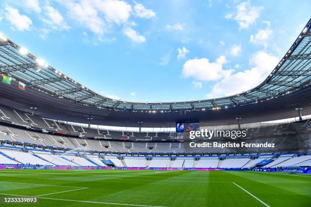 General view of Stade de France prior to the international friendly match between France and Bulgaria at Stade de France on June 8, 2021 in Paris,...