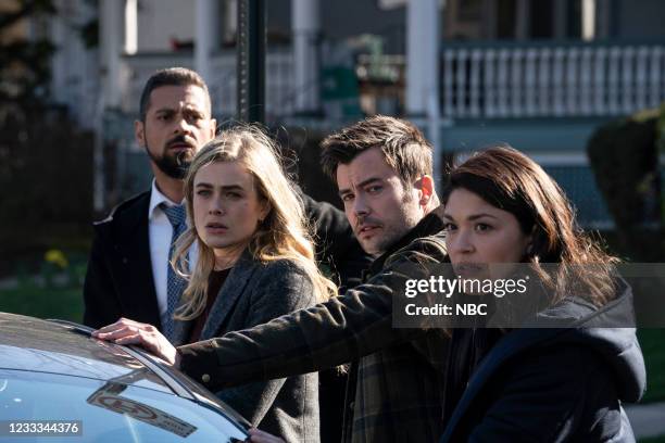 Episode 313 -- Pictured: J.R. Ramirez as Jared Vazquez, Melissa Roxburgh as Michaela Stone, Matt Long as Zeke Landon, Ellen Tamaki as Drea Mikami --