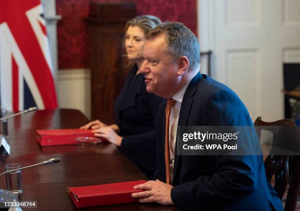 Cabinet Minister Lord Frost chairs the first meeting of the Partnership Council followed by the eighth meeting of the withdrawal agreement joint...