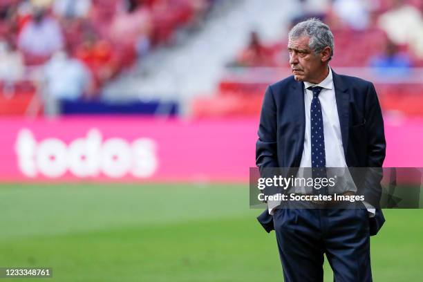 Coach Fernando Santos of Portugal during the International Friendly match between Spain v Portugal at the Estadio Wanda Metropolitano on June 4, 2021...