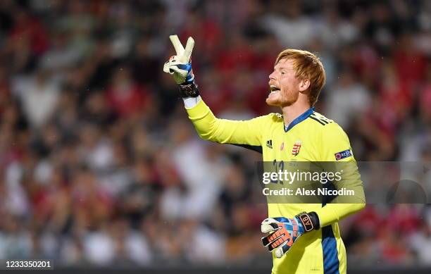 Budapest , Hungary - 8 June 2021; Adam Bogdan of Hungary during the international friendly match between Hungary and Republic of Ireland at Szusza...