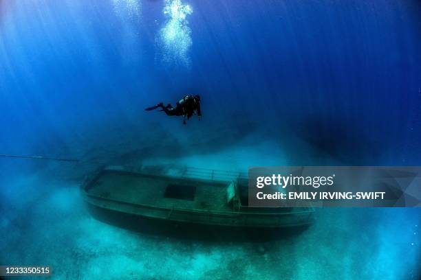 Divers taking part in a project to document shipwrecks in Cyprus with 360 degree images to promote the Mediterranean island as a dive destination for...