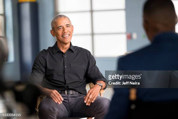 Former President Barack Obama sits down for a one-on-one interview with Good Morning America Co-Anchor Michael Strahan for Juneteenth: Together We...