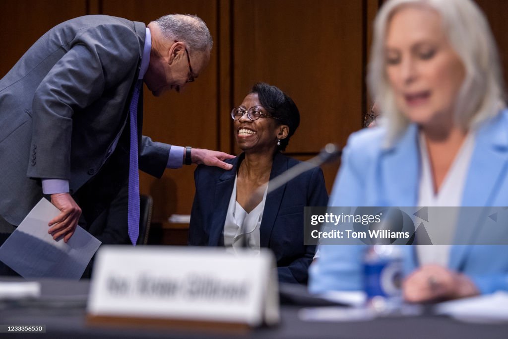Eunice C. Lee, nominee to be . circuit judge for the Second...  Nieuwsfoto's - Getty Images