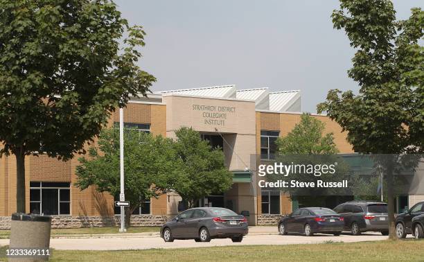 Strathroy, ON- June 9 - Strathroy District Collegiate Institute where the alleged man that that killed four members of a London family attended high...