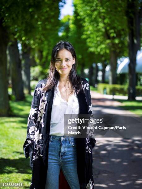 Tennis player Alizé Lim is photographed for Paris Match on May 7, 2021 in Rueil-Malmaison, France.