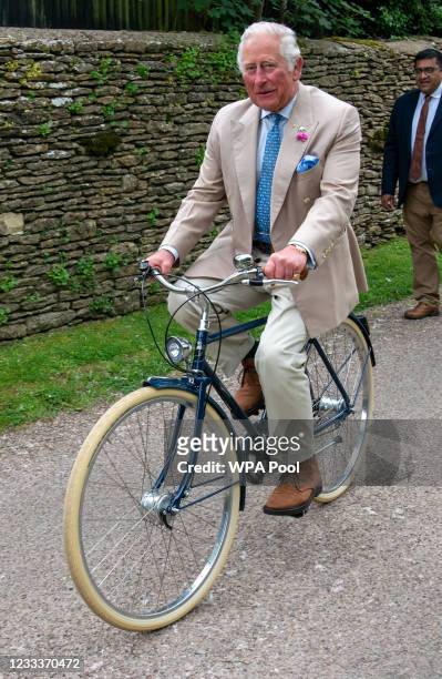 Prince Charles, Prince of Wales joins members of the British Asian Trust for a short bicycle ride as they kickoff the charitys "Palaces on Wheels"...