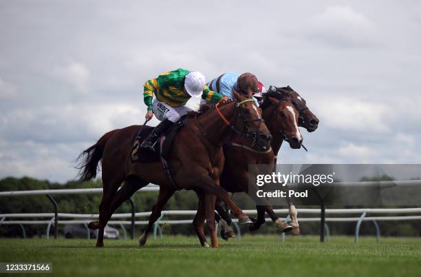 Didtheyleaveuoutto ridden by jockey Jamie Spencer on their way to winning the MansionBet Watch And Bet Handicap at Nottingham Racecourse on June 10,...