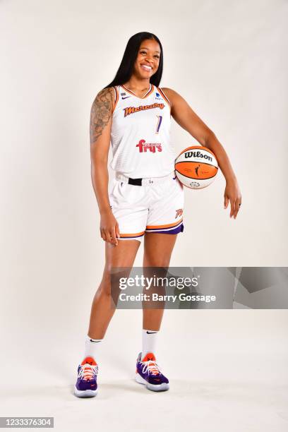 Kia Vaughn of the Phoenix Mercury poses for a portrait during media day on June 8 at Phoenix Suns Arena Arena in Phoenix, Arizona. NOTE TO USER: User...