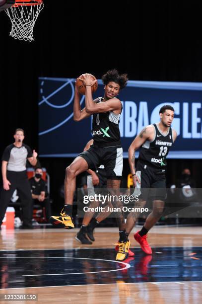 Jalen Green of Team Ignite rebounds the ball during the game against the Agua Caliente Clippers on March 3, 2021 at AdventHealth Arena in Orlando,...