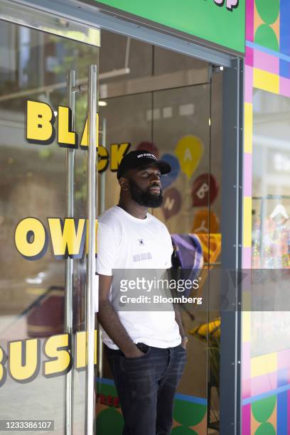 Kojo Marfo, creative director of My Runway Group, at the Black in Carnaby pop-up store on Carnaby Street in London, U.K., on Saturday, June 5, 2021....
