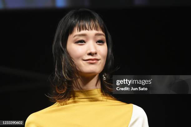 Actress Ayame Gouriki attends the opening ceremony of ShortShorts Film Festival at LINE Cube Shibuya on June 11, 2021 in Tokyo, Japan.
