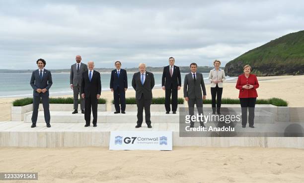 Council President of the European Council Charles Michel, Japanese Prime Minister Yoshihide Suga, Italian Prime Minister Mario Draghi, EU Commission...