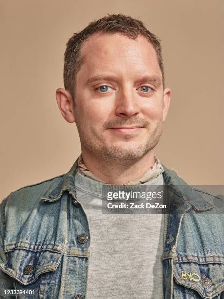 Elijah Wood of No Man Of God poses for a portrait during the 2021 Tribeca Festival at Spring Studio on June 11, 2021 in New York City.