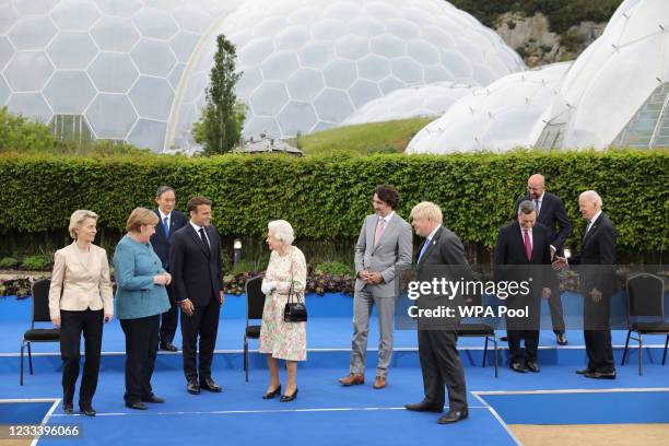 European Commission Ursula von der Leyen, German Chancellor Angela Merkel, Italian Prime Minister Mario Draghi , French President Emmanuel Macron,...