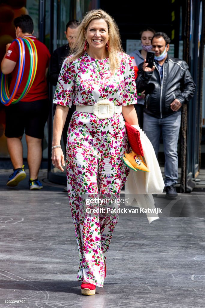 Queen Maxima Of The Netherlands  Visits the The Special Olympics National Games (SONS2021) In The Hague