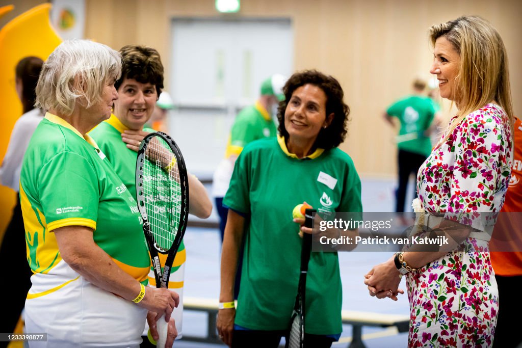 Queen Maxima Of The Netherlands Visits the The Special Olympics National Games (SONS2021) In The Hague