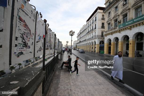 Daily life on June 11, 2021 in Algiers, Algeria, before the early legislative elections scheduled for June 12.