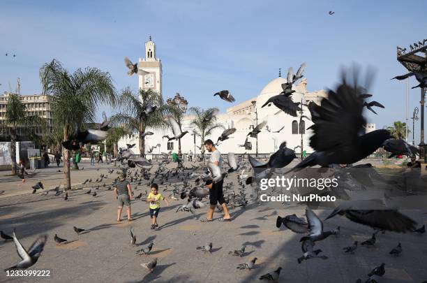 Daily life on June 11, 2021 in Algiers, Algeria, before the early legislative elections scheduled for June 12.