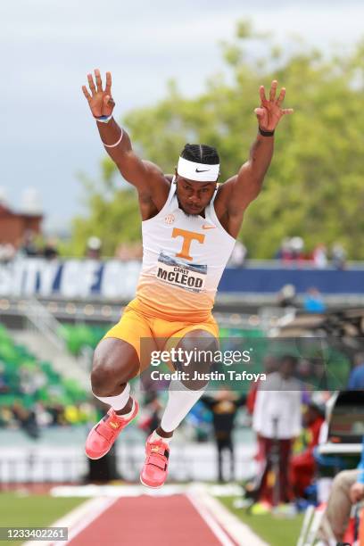 Carey Mcleod of the Tennessee Volunteers competes in the men's triple jump during the Division I Men's and Women's Outdoor Track & Field...