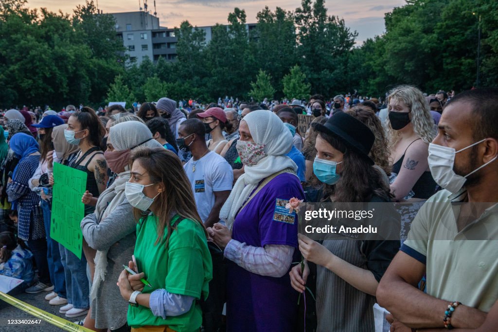 Public march in honor of Muslim family killed in attack in Ontario