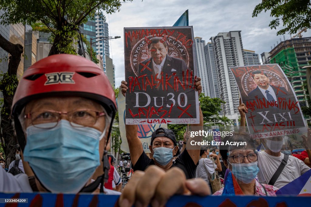 People Protest Against Chinese Intrusions In The Philippines' Waters